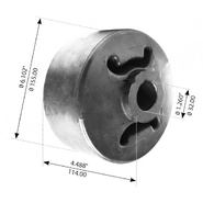 Сайлентблок ресори SAF (4177302800) (3D Intraax D=30х155х115) (Mansons)