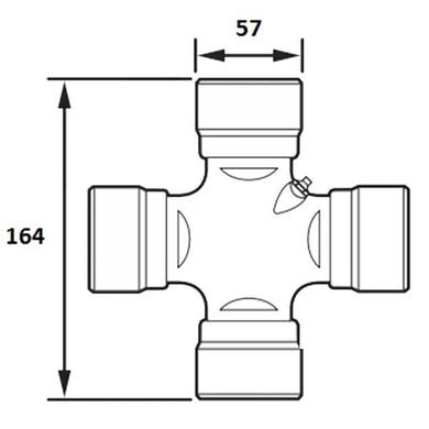 Крестовина 65129 (57х164) (Meritor)