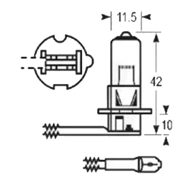 Лампа галогенна 12V / 55W (9703399 / 1312210C2 / 42570987/ 50340 / Z26998 / AT130104 / VLX0453 / 238091Claas), JD