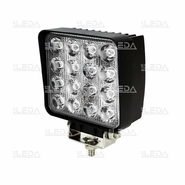 Фара рабочая, LED 48W (12/24В) квадратная (16x3W/широкий луч 60°) (LITLEDA)