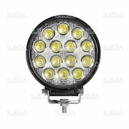 Фара рабочая, LED 42W (12/24В) круглая (14x3W/широкий луч 60°) (LITLEDA)