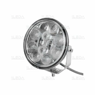 Фара рабочая, LED 36W (12/24В) круглая (12x3W/гибридный луч) (2 функции) (LITLEDA)