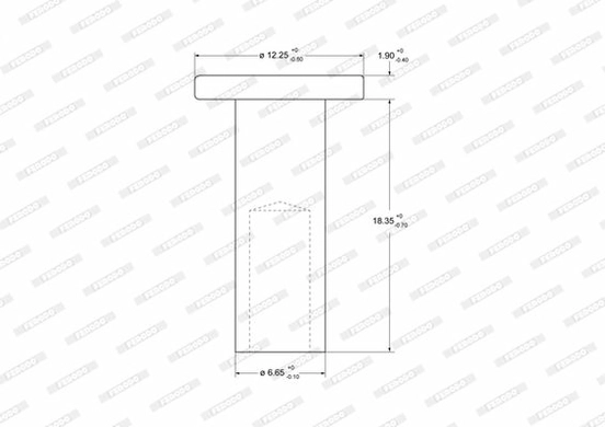 Заклепка тормозных накладок 6.65x18.35 (уп.100шт) (FERODO)