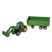 Модель трактора John Deere с погрузчиком и прицепом М1:87 (SIKU)